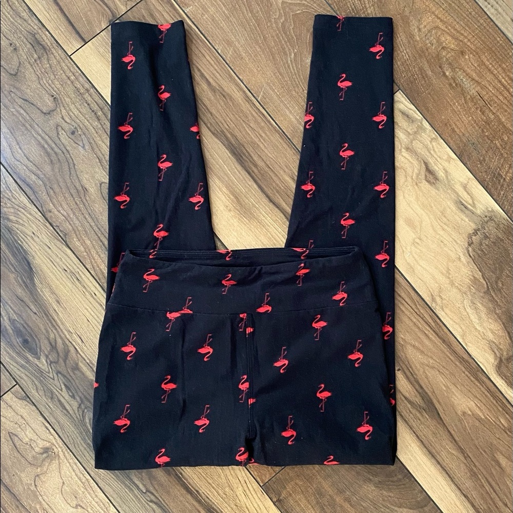 Lularoe flamingo leggings OS
